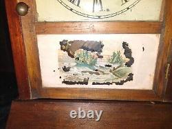 Antique Seth Thomas Parlor Kitchen Mantle Chime Clock With Alarm Works