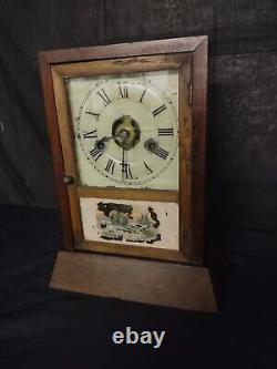 Antique Seth Thomas Parlor Kitchen Mantle Chime Clock With Alarm Works