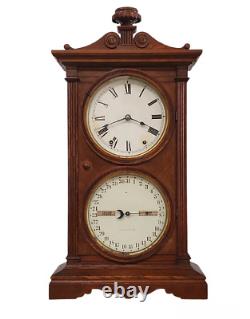 Antique Seth Thomas Parlor No. 6 Double Dial Calendar Clock