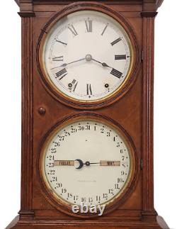 Antique Seth Thomas Parlor No. 6 Double Dial Calendar Clock