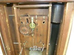 Antique Seth Thomas Pillar & Scroll Wooden Works Large Mantel Clock