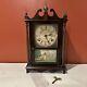 Antique Seth Thomas Pillar And Scroll Mantle Clock Mount Vernon Painting Video