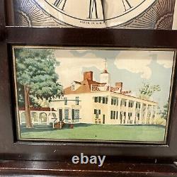 Antique Seth Thomas Pillar and Scroll Mantle Clock Mount Vernon Painting Video