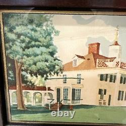 Antique Seth Thomas Pillar and Scroll Mantle Clock Mount Vernon Painting Video