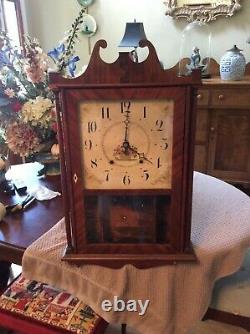 Antique Seth Thomas Pillar and scroll clock Wooden works Parts or restore