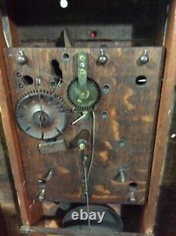 Antique Seth Thomas Pillar and scroll clock Wooden works Parts or restore