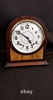 Antique Seth Thomas Plymouth Beehive Mantle Clock with Burl Inlay Working