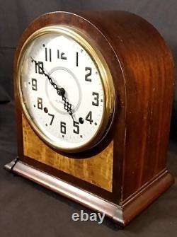 Antique Seth Thomas Plymouth Beehive Mantle Clock with Burl Inlay Working