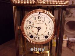 Antique Seth Thomas Porcelain Dial Crystal Regulator Clock- Ornate Case