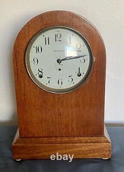 Antique Seth Thomas Prospect No. 89 Mahogany & Brass Mantle Clock