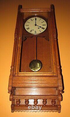 Antique Seth Thomas Queen Anne Time Piece Wall Regulator Clock 8-day