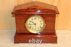 Antique Seth Thomas Red Adamantine 8 Day Mantle Clock Early 1900's RUNS