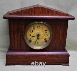 Antique Seth Thomas Red Adamantine 8 Day Mantle Clock Early 1900's, RUNS