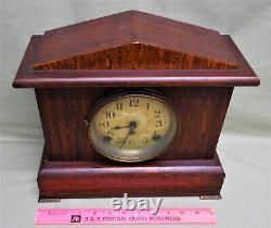Antique Seth Thomas Red Adamantine 8 Day Mantle Clock Early 1900's, RUNS