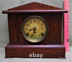 Antique Seth Thomas Red Adamantine 8 Day Mantle Clock Early 1900's, RUNS