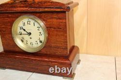 Antique Seth Thomas Red Adamantine 8 Day Mantle Clock Early 1900's RUNS