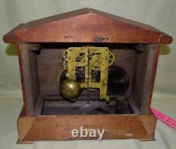 Antique Seth Thomas Red Adamantine 8 Day Mantle Clock Early 1900's, RUNS