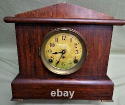 Antique Seth Thomas Red Adamantine 8 Day Mantle Clock Early 1900's, RUNS