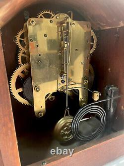 Antique Seth Thomas Red Adamantine Mantel Clock