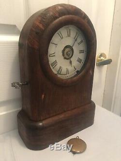 Antique Seth Thomas Regulator Mantel Clock (Unique Case with Key Lock Side)