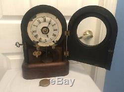 Antique Seth Thomas Regulator Mantel Clock (Unique Case with Key Lock Side)