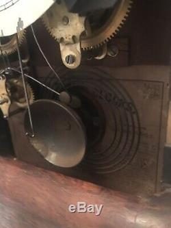 Antique Seth Thomas Regulator Mantel Clock (Unique Case with Key Lock Side)