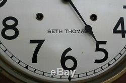 Antique Seth Thomas Regulator Wall Clock With Second Hand Train Station Clock