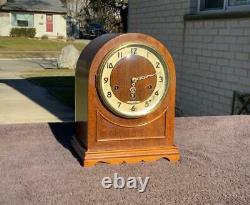 Antique Seth Thomas Retro Westminster Chime Mahogany Beehive Shelf Mantle Clock