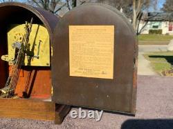 Antique Seth Thomas Retro Westminster Chime Mahogany Beehive Shelf Mantle Clock