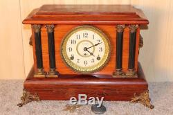 Antique Seth Thomas Rosewood Adamantine 8 Day Clock Early 1900's Runs Good