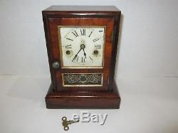 Antique Seth Thomas Rosewood Cottage Miniature Mantel Clock Made In USA