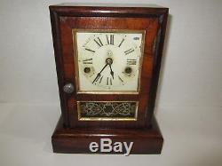 Antique Seth Thomas Rosewood Cottage Miniature Mantel Clock Made In USA