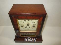 Antique Seth Thomas Rosewood Cottage Miniature Mantel Clock Made In USA