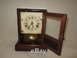 Antique Seth Thomas Rosewood Cottage Miniature Mantel Clock Made In USA