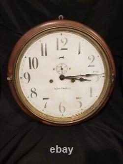 Antique Seth Thomas Round Wall Clock late 1800's early 1900s