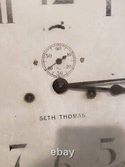 Antique Seth Thomas Round Wall Clock late 1800's early 1900s