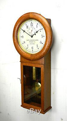 Antique Seth Thomas Santa Fe Railway MONTGOMERY DIAL Regulator Wall Clock