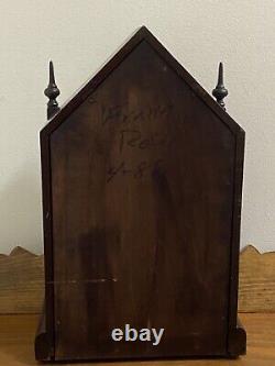 Antique Seth Thomas Sharon Mahogany Steeple Mantle Clock With Key