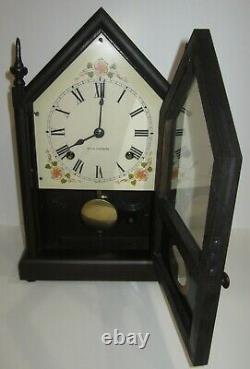 Antique Seth Thomas Sharon No. 108 Steeple Clock 8-Day, Time and Strike