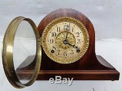 Antique Seth Thomas Shelf Mantle Clock Chime 13 1/2 W X 9H X 5D