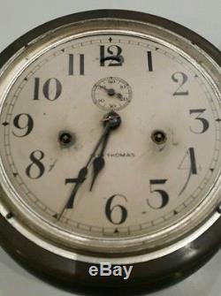 Antique Seth Thomas Ship Clock Maritime Rail Road Clock 8
