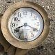 Antique Seth Thomas Ship's Clock Works Great Ww2 Us Navy Vintage Wwii Usn