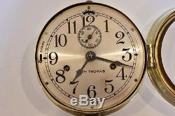 Antique Seth Thomas Ships Bell Clock 6 In Dial