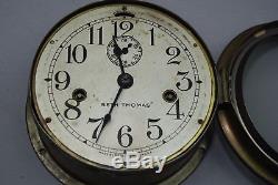 Antique Seth Thomas Ships Clock w Key WORKS