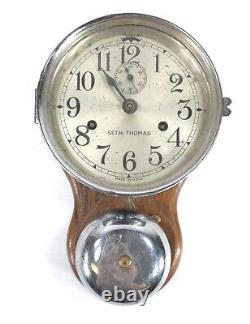 Antique Seth Thomas Ships Clock with Key Runs and Strikes Missing Minute Hand