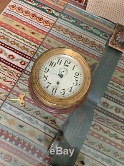 Antique Seth Thomas Ships Clock withKey Workin! (7.25 in) Large