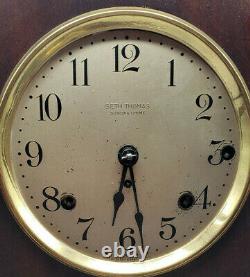 Antique Seth Thomas Sonora Chime Clock Pendulum And Key Set-Working