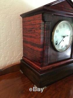 Antique Seth Thomas Sonora No. 5 Chiming Shelf or Mantel Clock Adamantine 90D