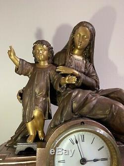 Antique Seth Thomas & Sons Madonna And Child Figural Clock