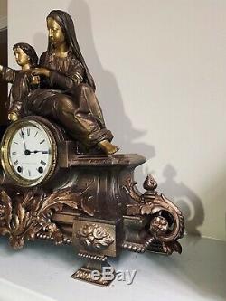 Antique Seth Thomas & Sons Madonna And Child Figural Clock